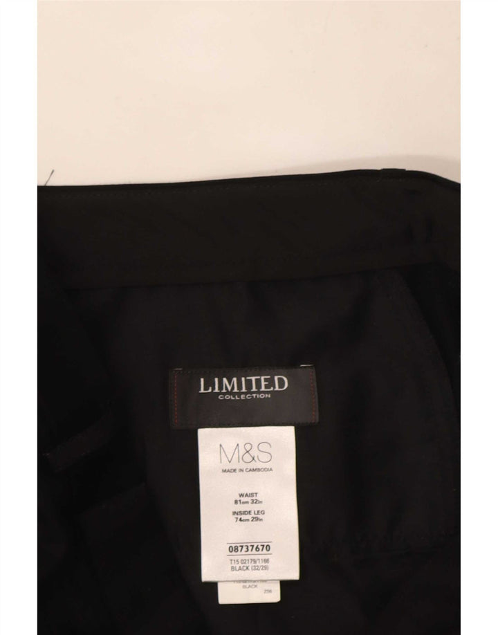 Pantaloni de costum drept bărbați Marks & Spencer W32 L29 negri