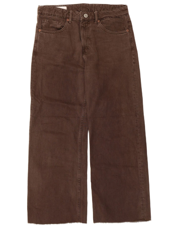 Blugi pentru femei Zara cu picioare late EU 36 XS W26 L26 maro bumbac
