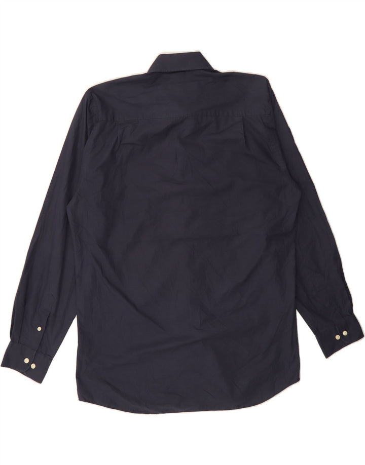 PIERRE CARDIN Mens Shirt Size 16  1/2 Large Navy Blue Polyester Vintage Pierre Cardin and Second-Hand Pierre Cardin from Messina Hembry 