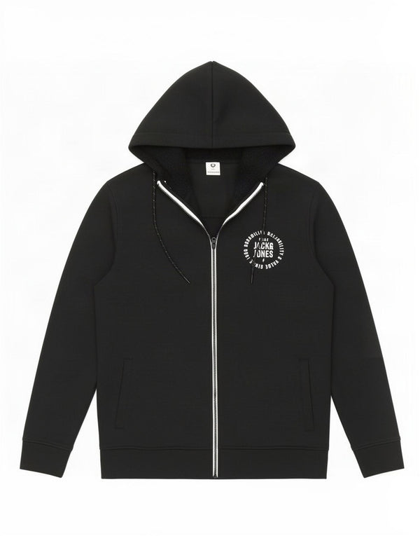 Pulover Jack & Jones pentru bărbați, cu fermoar, XL, poliester negru