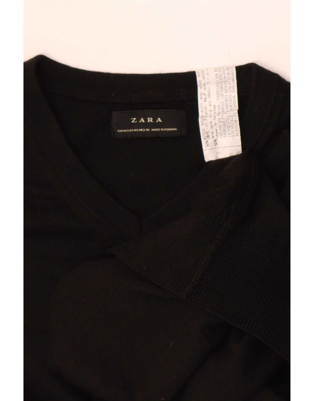 Zara Barbati Vesta Tank Top Mediu Negru Acrilic