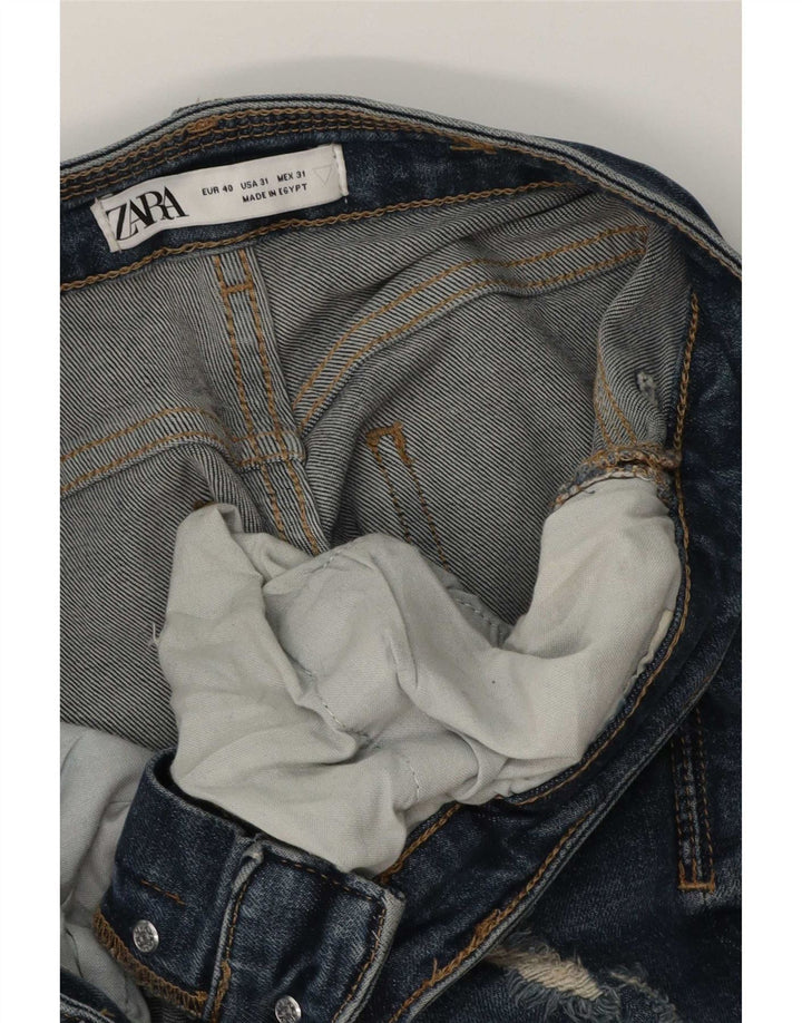Blugi skinny distressed pentru bărbați Zara EU 40 Medium W31 L30 Albastru