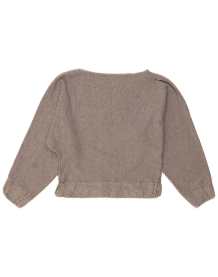 Pulover crop pentru femei Zara UK 14 Viscoză gri mediu