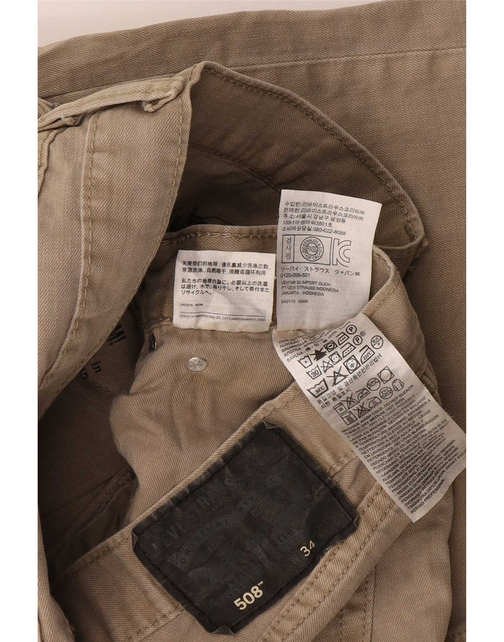 Pantaloni scurți Levi's 508 Denim W34 Large Beige Bumbac