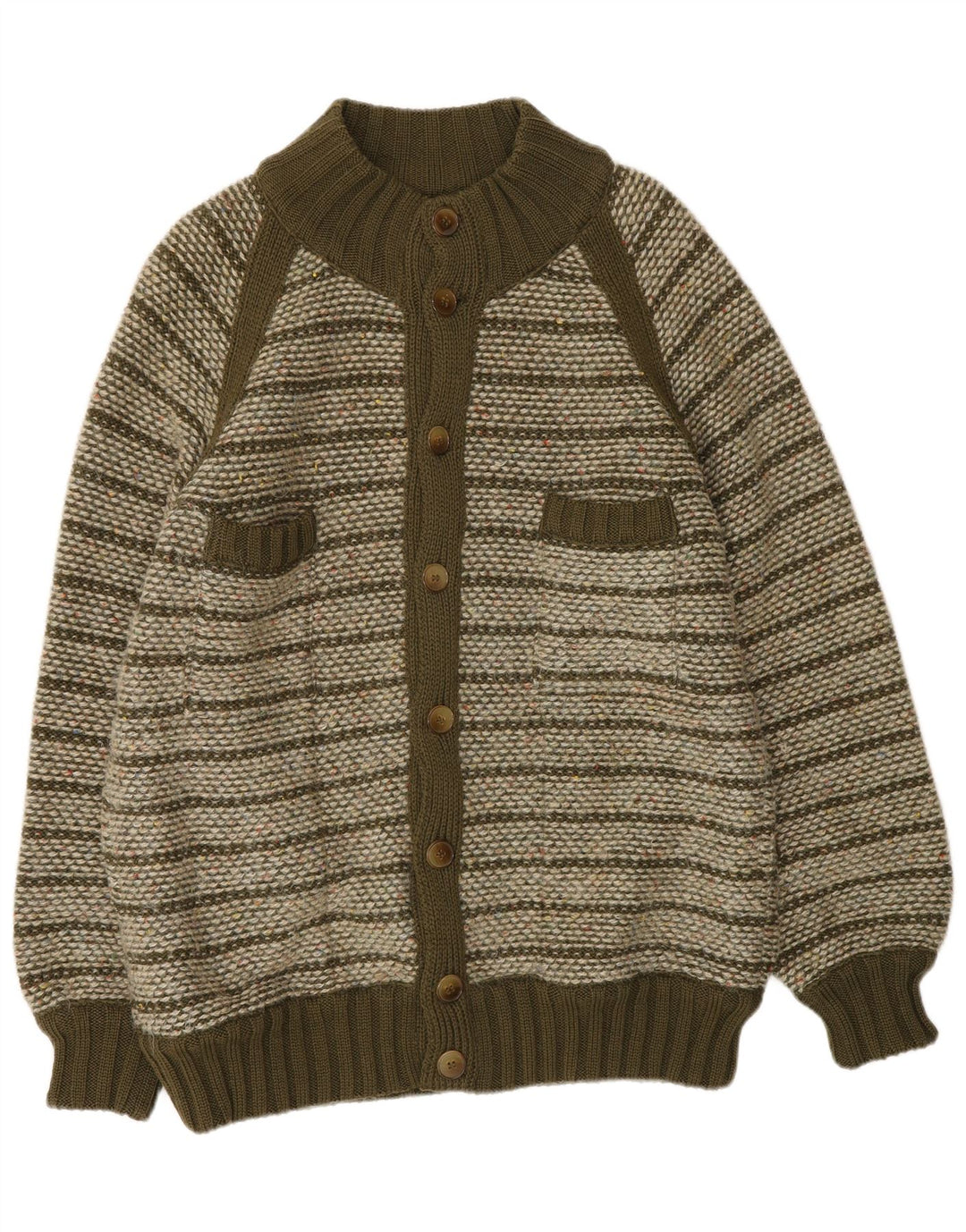 Cardigan pentru bărbați Missoni Lână cu dungi kaki mediu