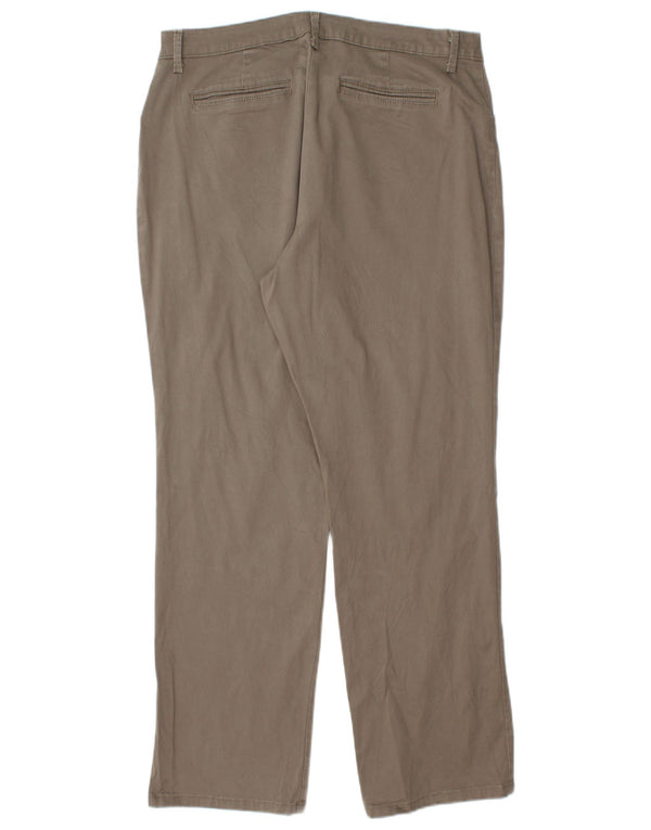 Pantaloni casual drepti pentru femei Lee US 12 Large W32 L29 Bumbac gri