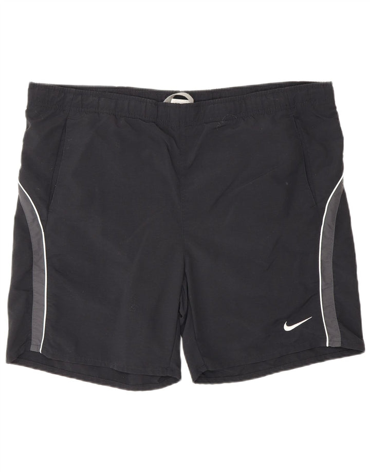 Pantaloni scurți de înot Fila pentru bărbați, mari, negru, nailon color bloc