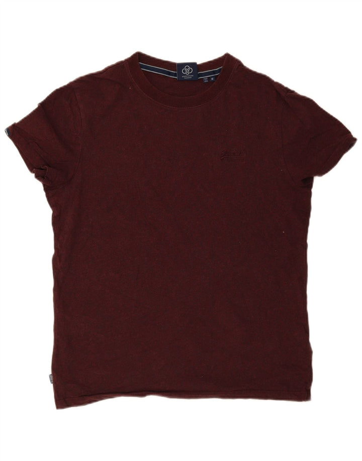 Tricou pentru bărbați Superdry Top Medium Burgundy Pete Bumbac