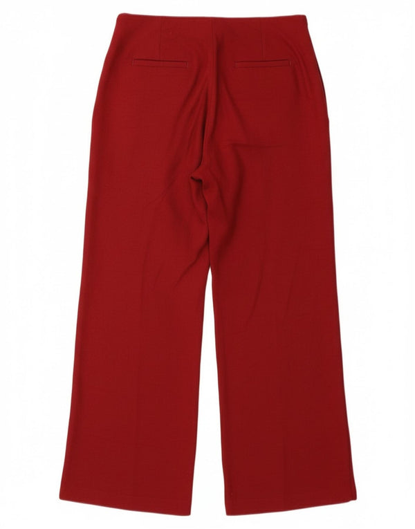 Pantaloni casual pentru femei Stefanel cu picioare late IT 38 XS W28 L27 Burgundy