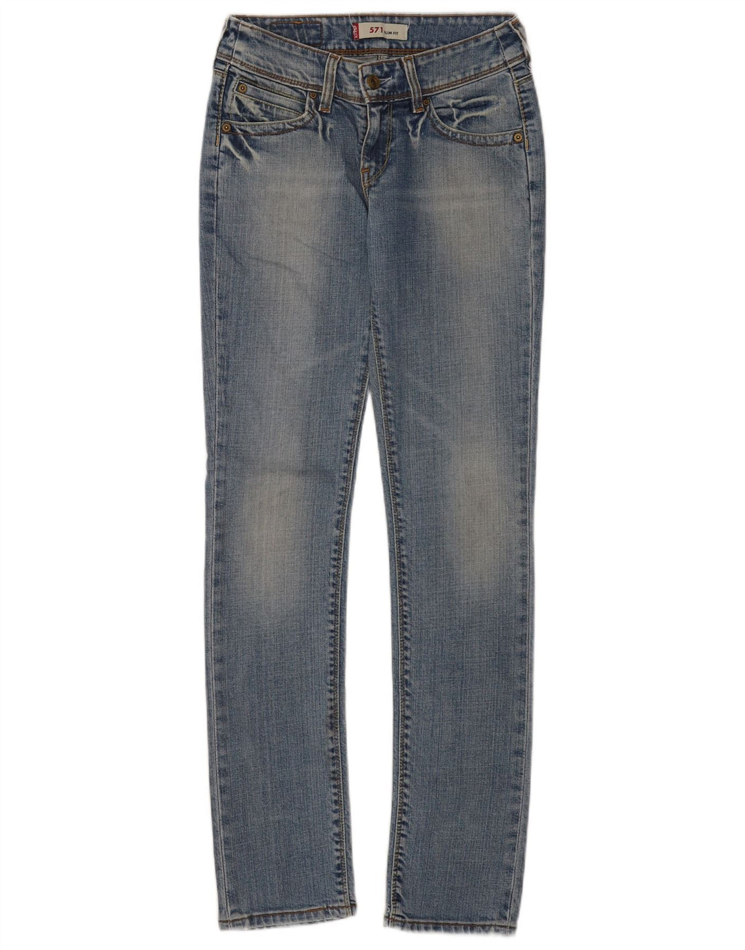 Blugi Levi's 571 Slim pentru femei W28 L34 Bumbac albastru
