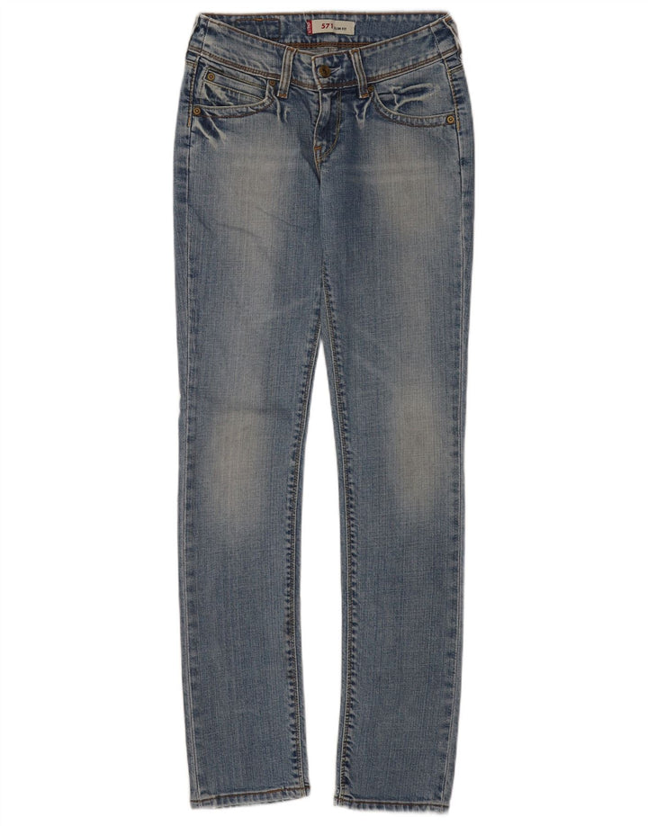 Blugi Levi's 571 Slim pentru femei W28 L34 Bumbac albastru