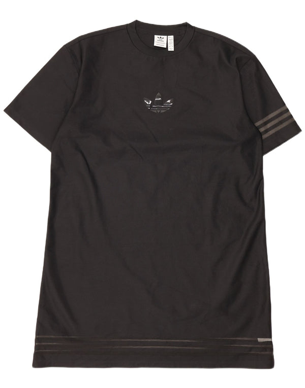 Rochie tricou supradimensionată pentru femei Adidas EU 34 XS Poliester negru