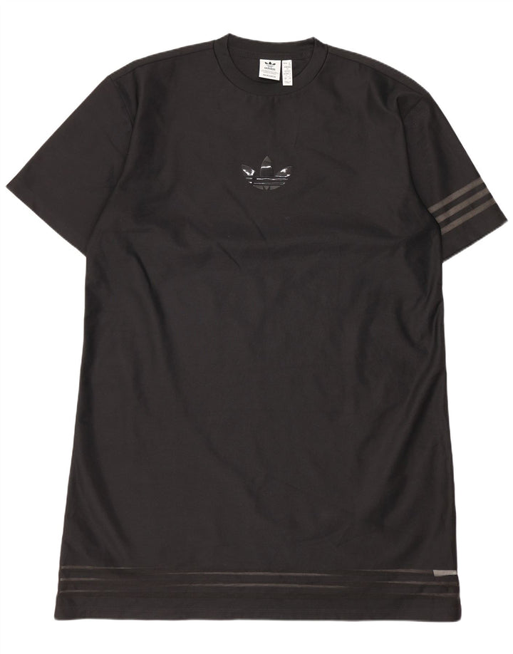 Rochie tricou supradimensionată pentru femei Adidas EU 34 XS Poliester negru