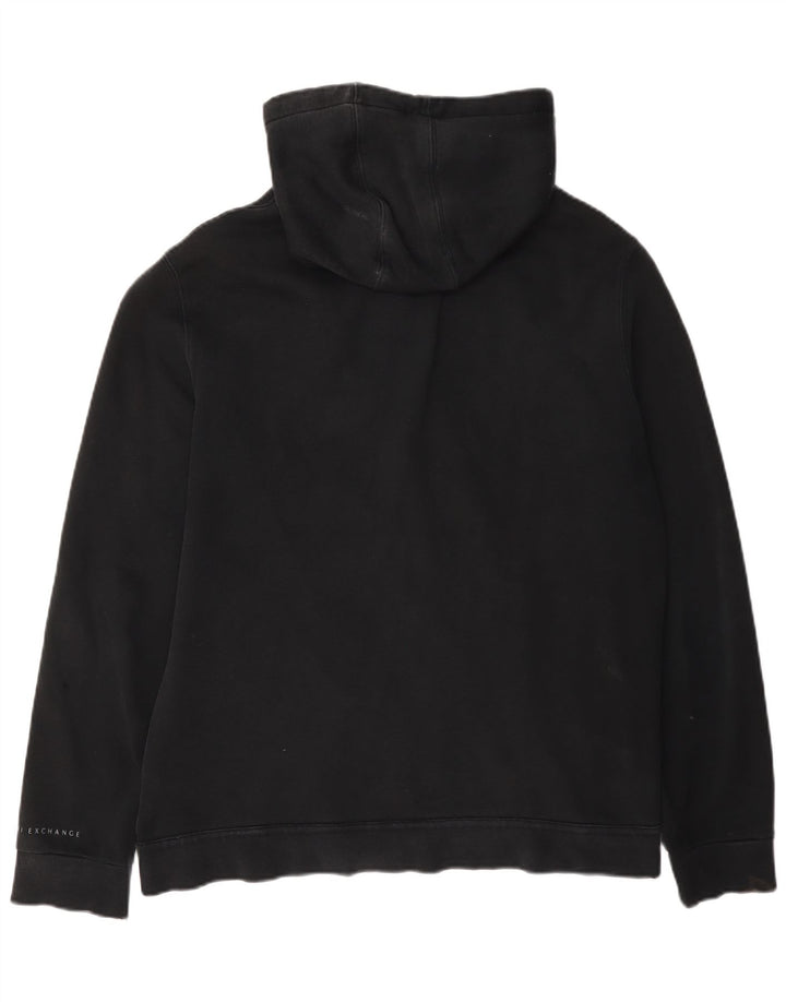 Pulover Armani pentru bărbați, cu fermoar, bumbac mare, negru