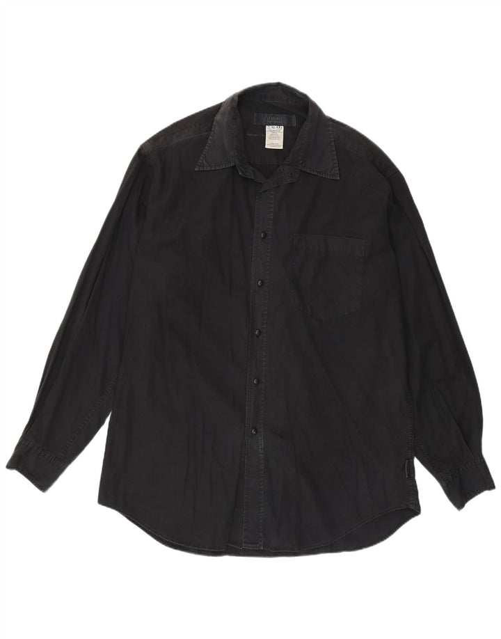 Cămașă Versace pentru bărbați XL bumbac negru