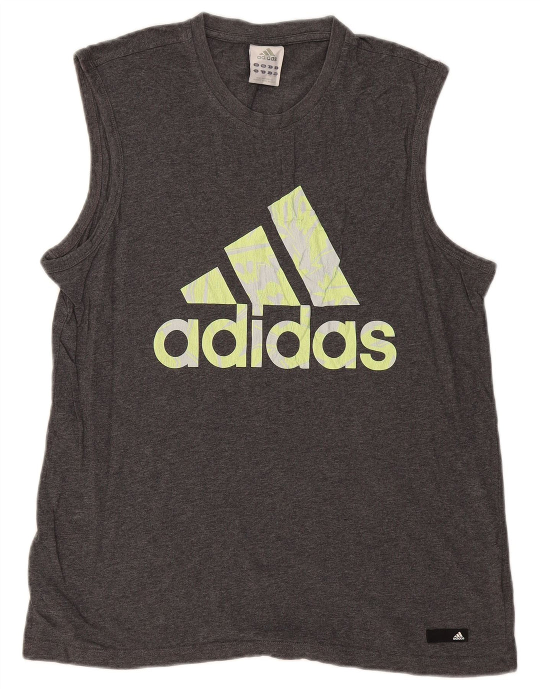 Vesta grafică Adidas pentru bărbați, mare, gri bumbac