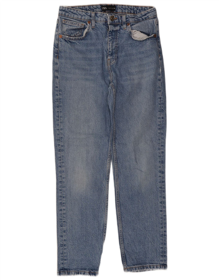 Blugi conici pentru femei Zara EU 38 Mici L28 L26 Albastru