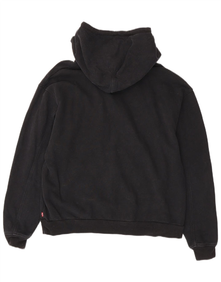 Pulover cu capota cu grafic Levi's pentru bărbați, bumbac mic, negru