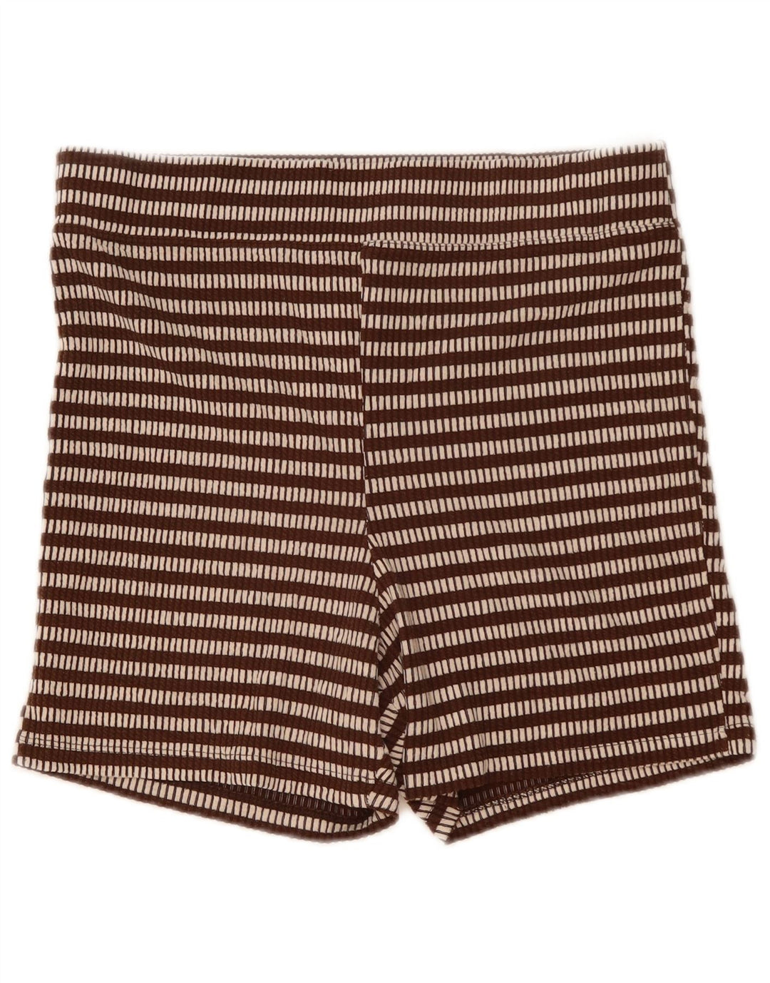 Pantaloni scurti sport Topshop pentru femei UK 14, maro mediu cu dungi