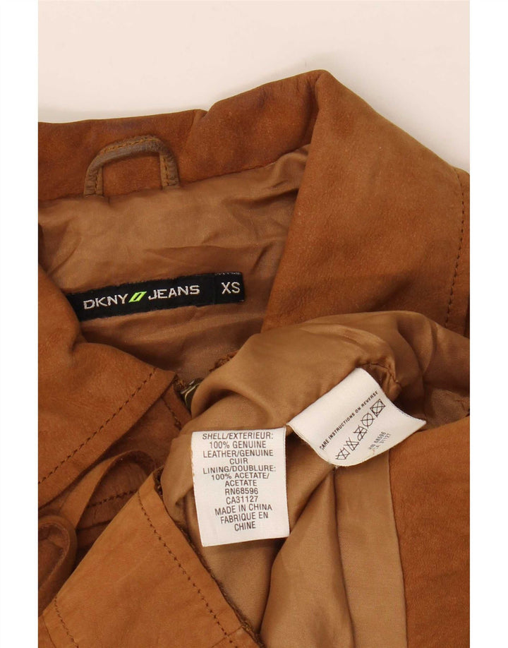 Jachetă de piele intoarsă pentru femei Dkny UK 6 XS piele bej