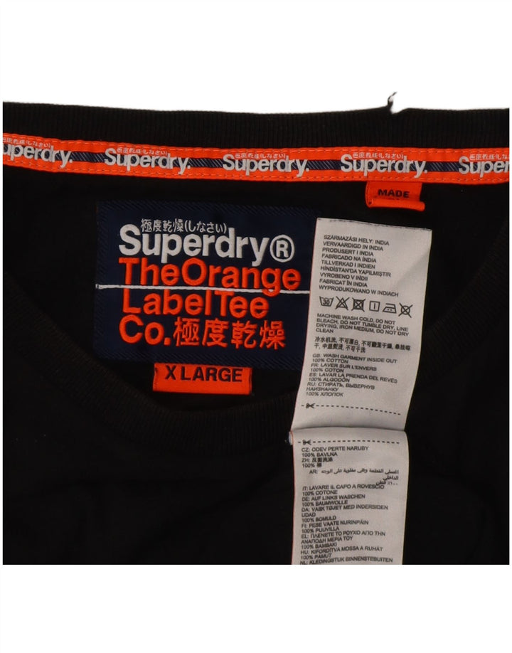 Tricou Superdry pentru bărbați Top XL bumbac negru