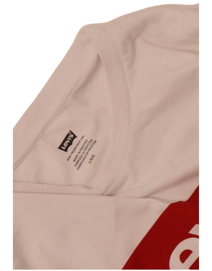 Tricou grafic pentru bărbați Levi's Top Large White