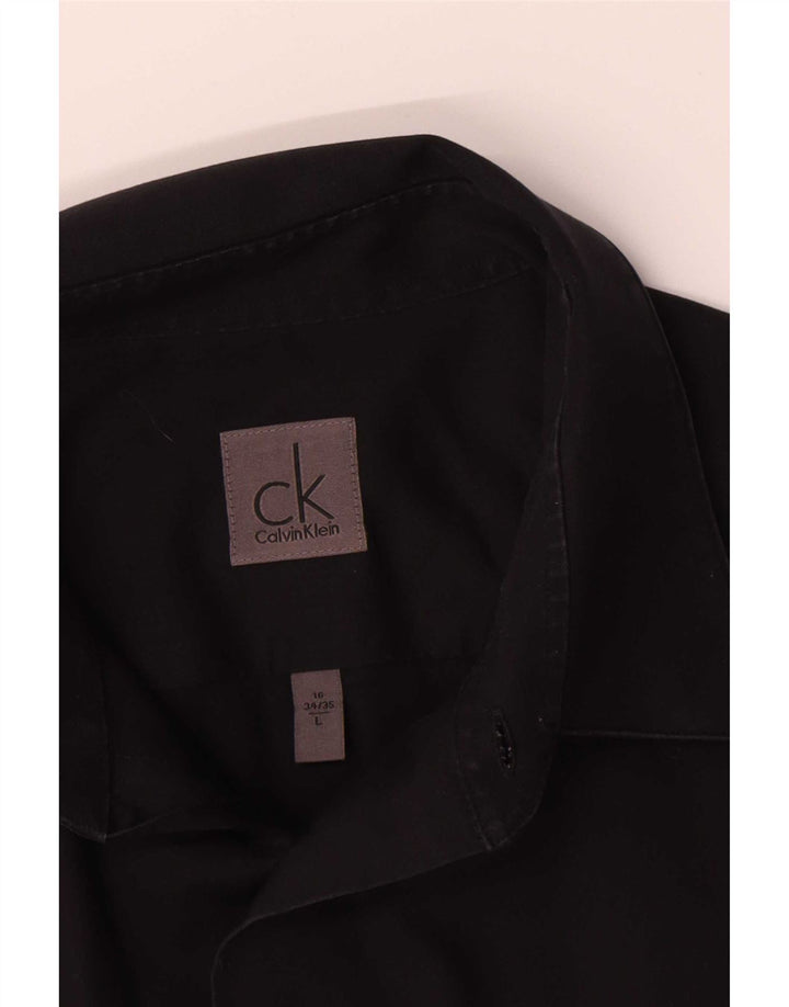 Cămașă pentru bărbați Calvin Klein Jeans Mărimea 16 Mare Neagră