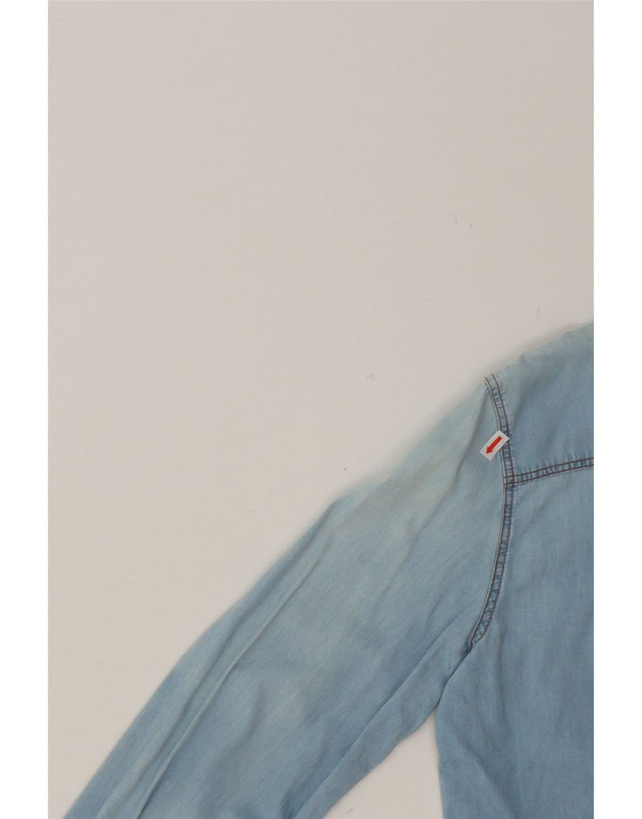 ZARA Womens Denim Shirt UK 16 Large Blue Vintage Zara and Second-Hand Zara from Messina Hembry 