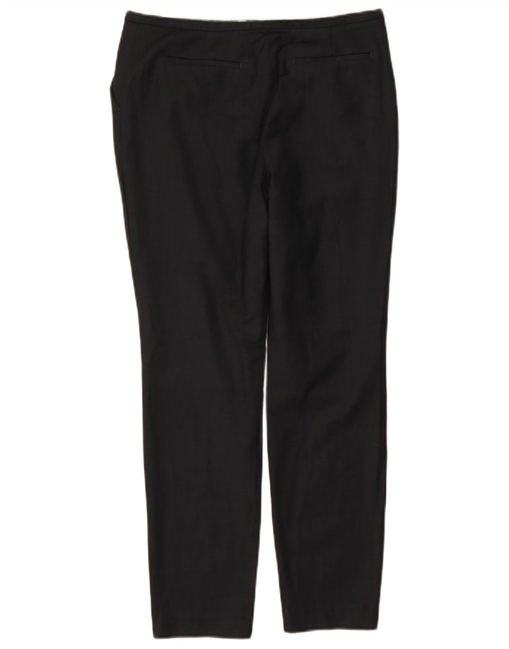 Ted Baker Pantaloni subțiri pentru femei Mărimea 2 Mici L30 L28 Lână neagră
