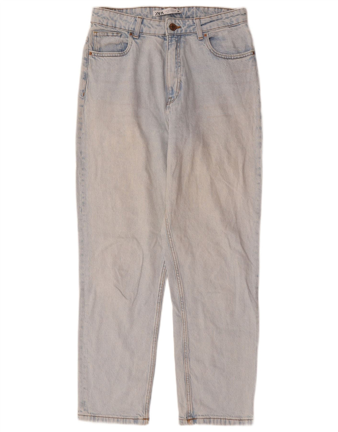 Blugi conici pentru femei Zara EU 40 Medium W30 L28 Albastru