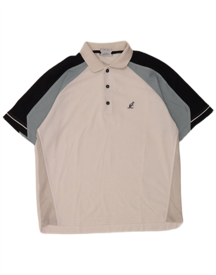 AUSTRALIAN L'ALPINA Tricou polo pentru bărbați, mare, alb, din poliester