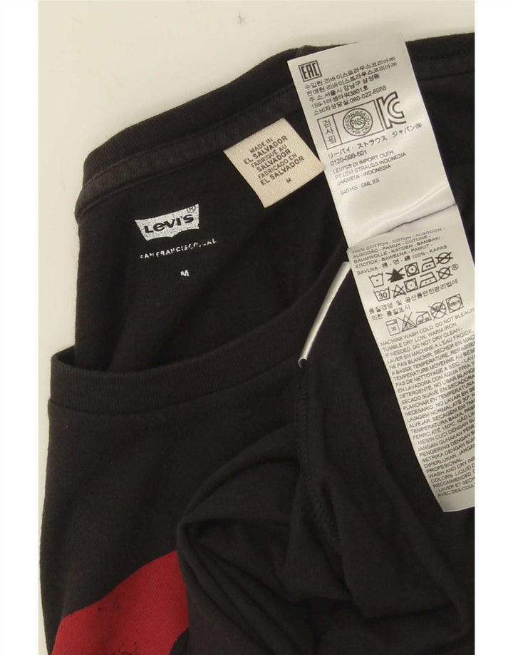 Tricou grafic pentru bărbați Levi's Top mediu negru bumbac