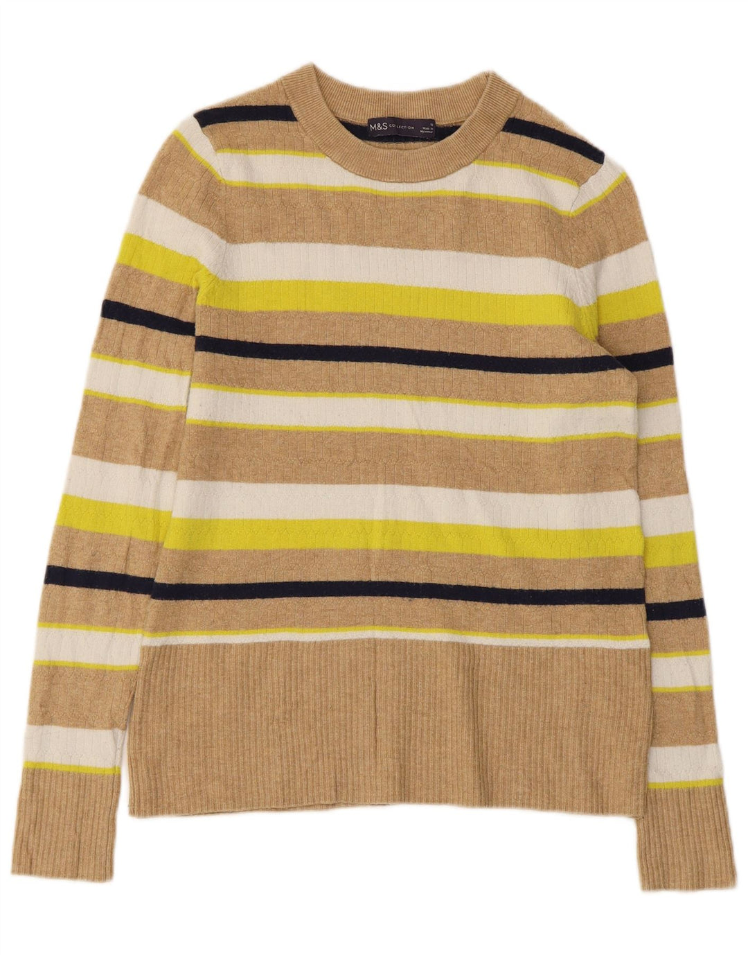 Pulover pentru femei Marks & Spencer cu decolteu triplu UK 12 mediu multicolor
