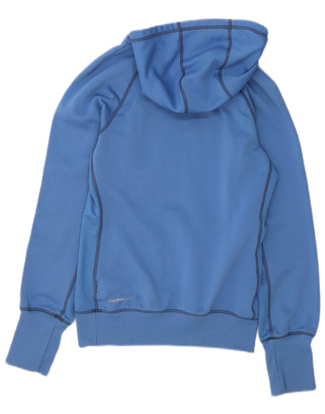 Pulover cu glugă cu grafic Nike pentru femei UK 10 Mic, albastru, poliester