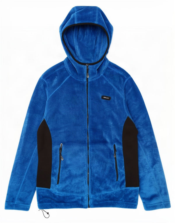 Jachetă fleece pentru bărbați Brugi, cu glugă, UK 40, mare, albastru, poliester