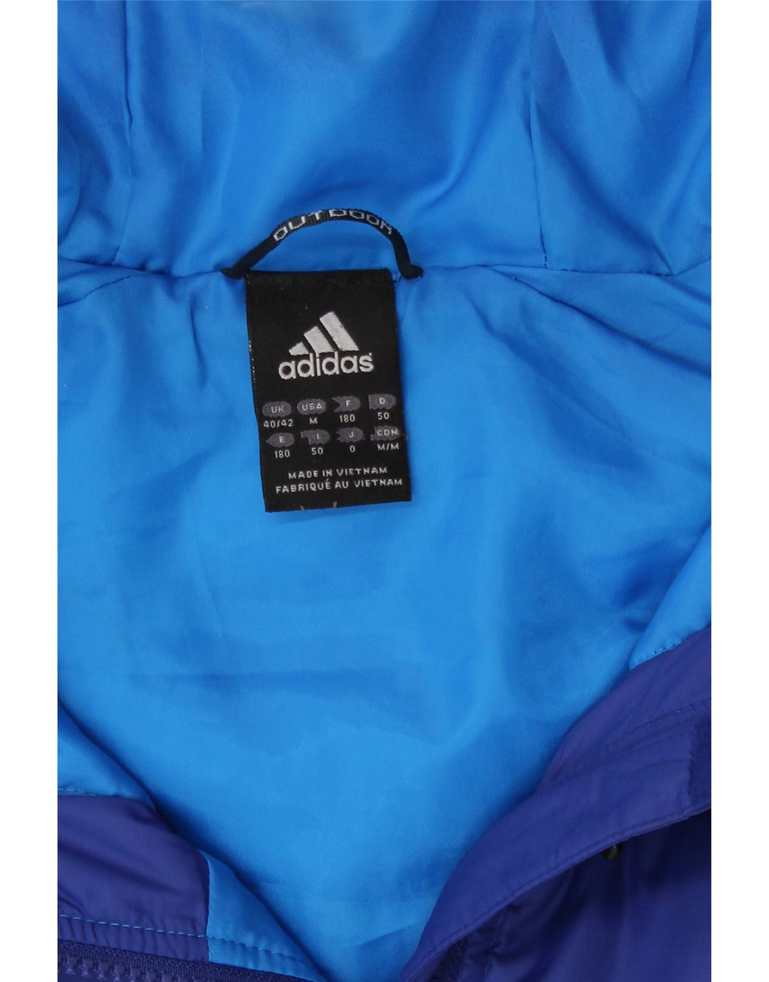Jachetă căptușită cu glugă Adidas pentru bărbați UK 40/42 Medium Blue Colorblock