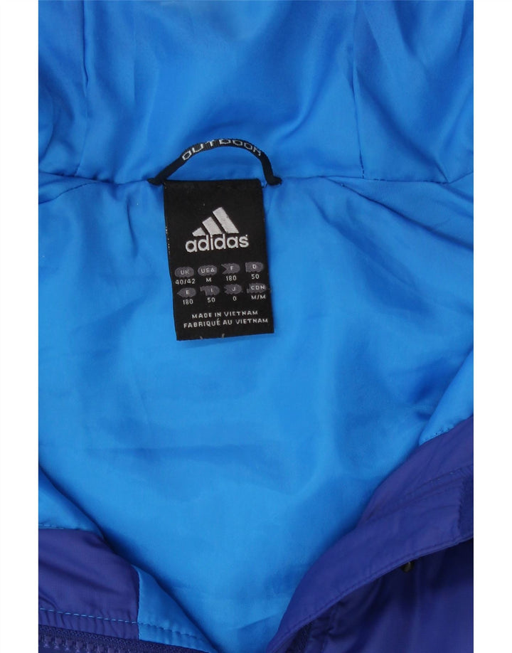 Jachetă căptușită cu glugă Adidas pentru bărbați UK 40/42 Medium Blue Colorblock