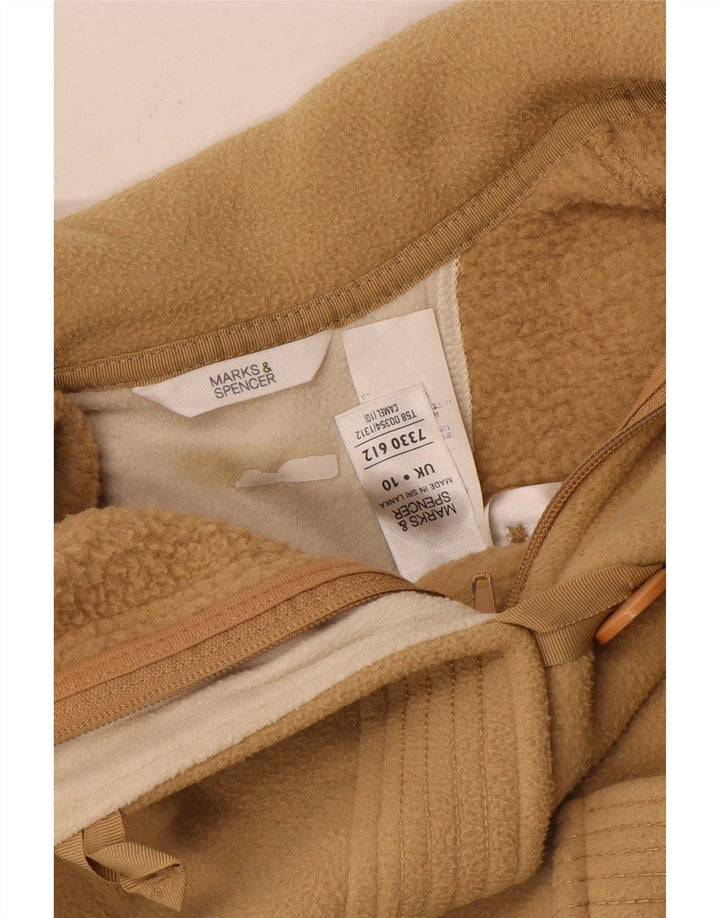 Jachetă fleece supradimensionată pentru femei Marks & Spencer UK 10 mic, bej, poliester