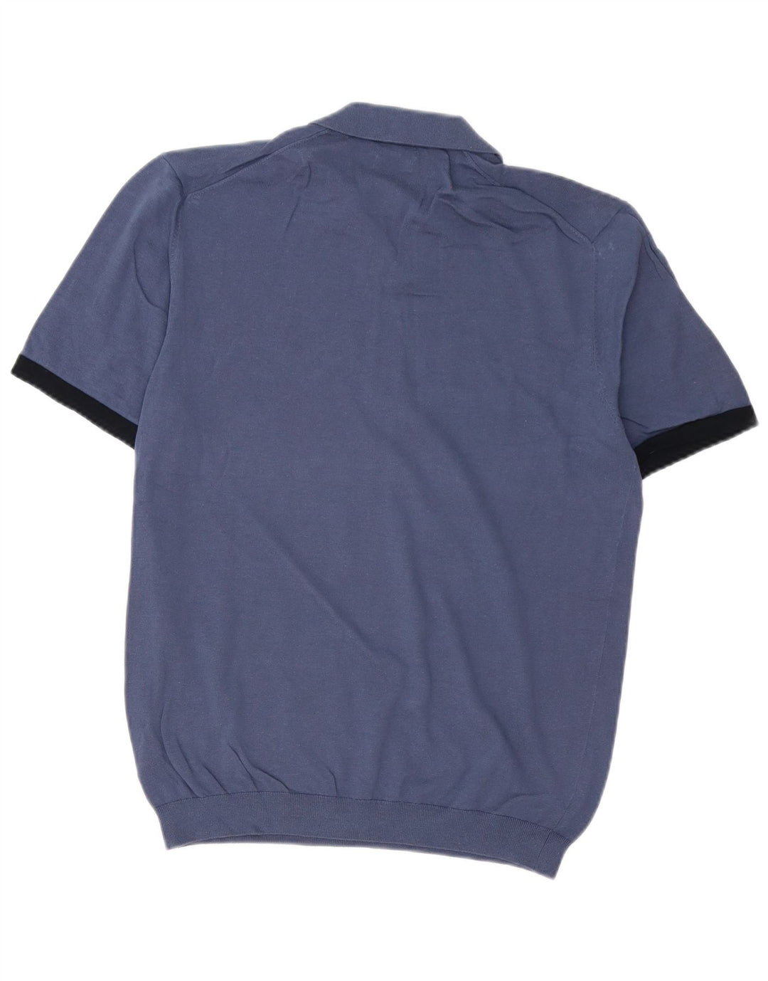 Pulover cu gât polo Massimo Dutti pentru bărbați, mijlociu, albastru bleumarin