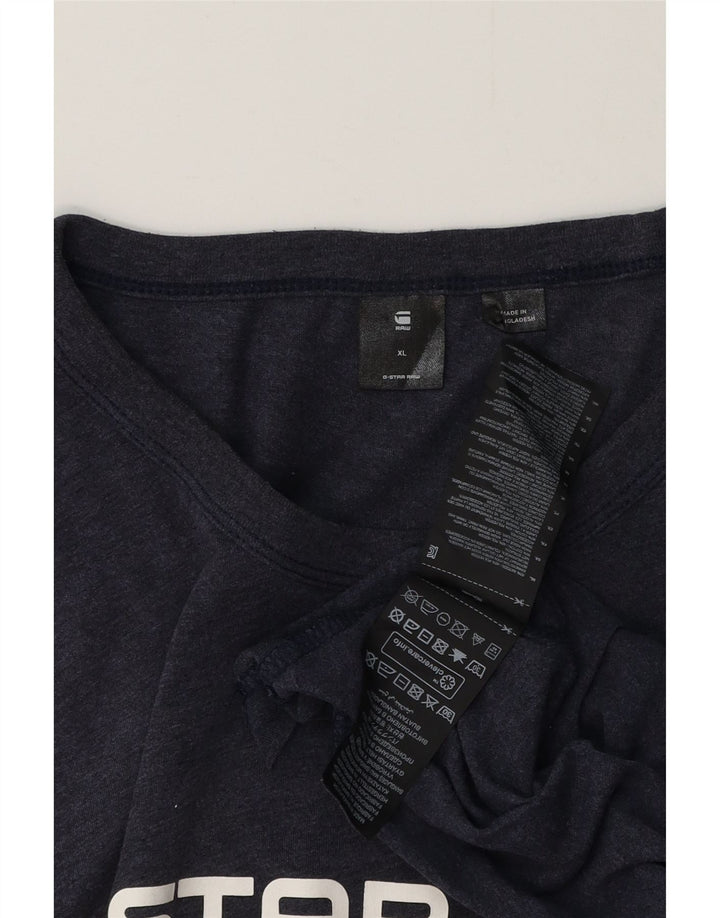 Tricou grafic pentru bărbați G-STAR Top XL Bumbac bleumarin