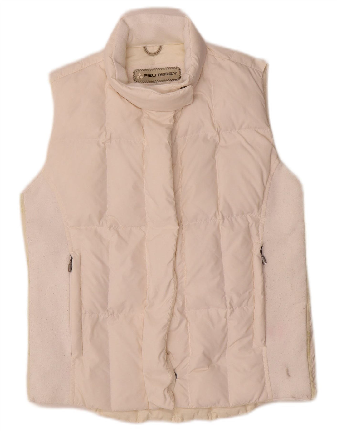 PEUTEREY Gilet căptușit pentru femei EU 42 Nylon alb mare
