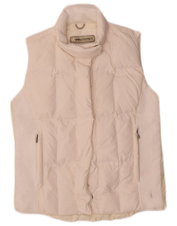 PEUTEREY Gilet căptușit pentru femei EU 42 Nylon alb mare
