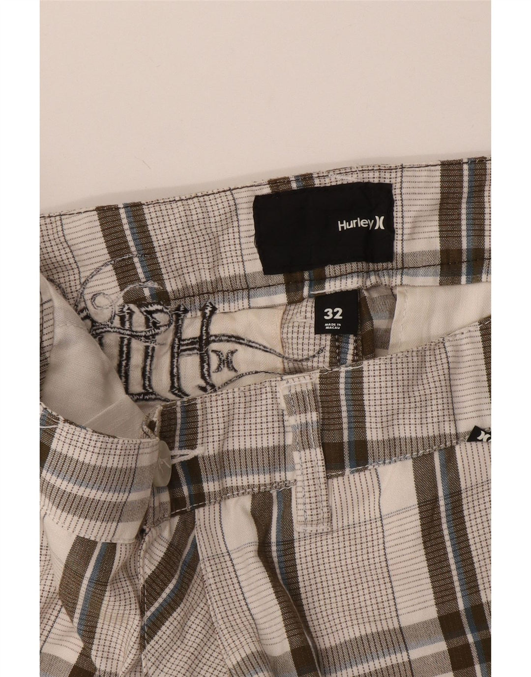 Pantaloni scurți chino Hurley pentru bărbați W32 Medium Gri Check