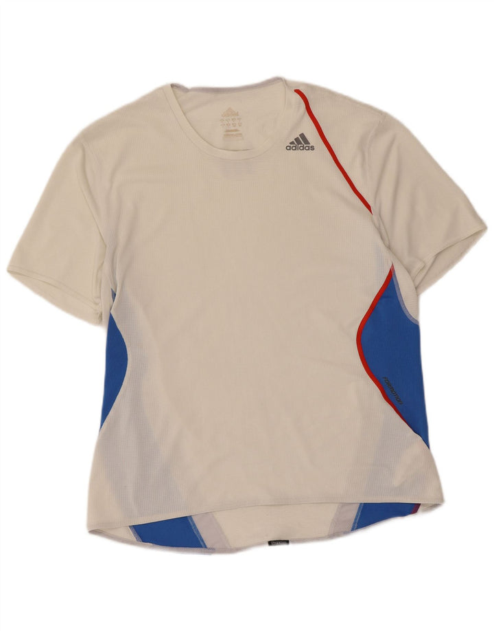 Tricou pentru bărbați Adidas Top mare, alb, poliester color bloc