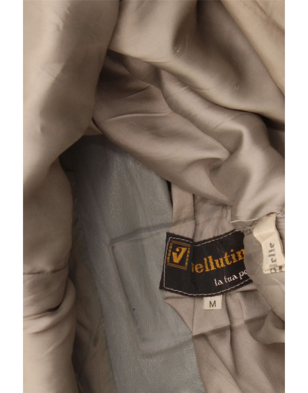 Jachetă de piele vintage pentru femei UK 14 Medium Grey Piele