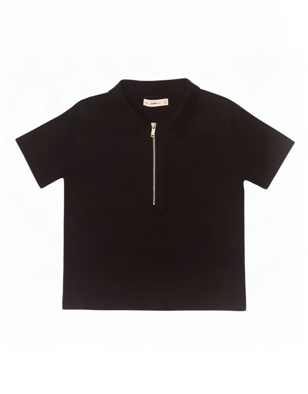Tricou polo Zara pentru femei UK 10 Small Negru
