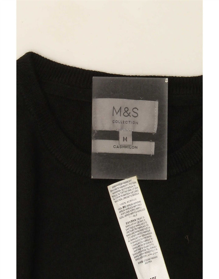 Pulover pentru bărbați Marks & Spencer, cu gât crew, mediu acrilic negru