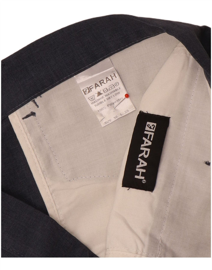 Farah Pantaloni Drepți Casual Bărbați L36 L29 Poliester Albastru