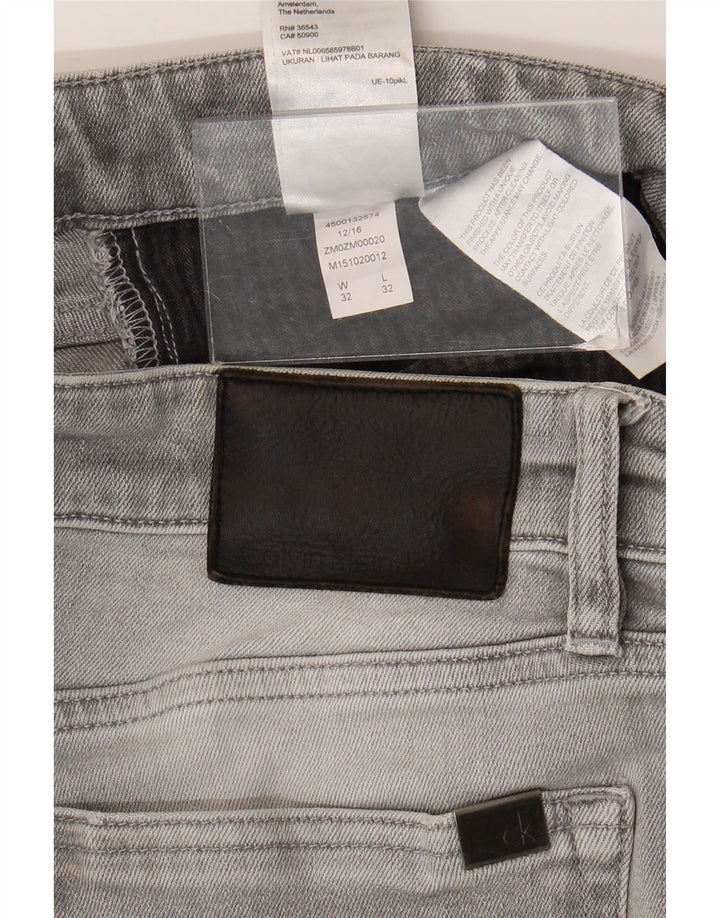 Blugi slim pentru bărbați Calvin Klein W32 L32 bumbac gri