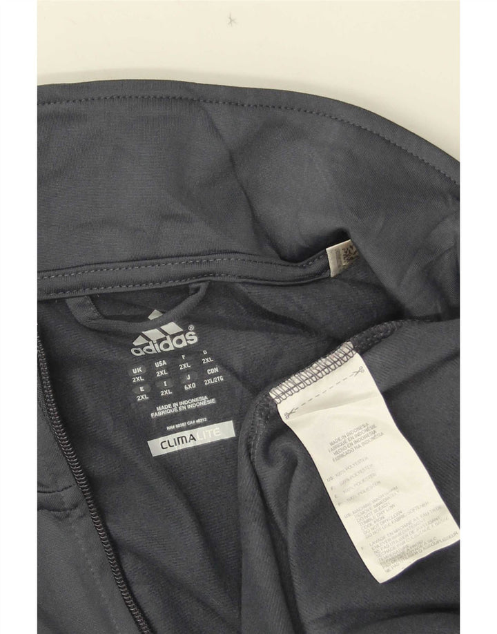 Jachetă de trening Adidas Climalite pentru bărbați, 2XL, poliester gri